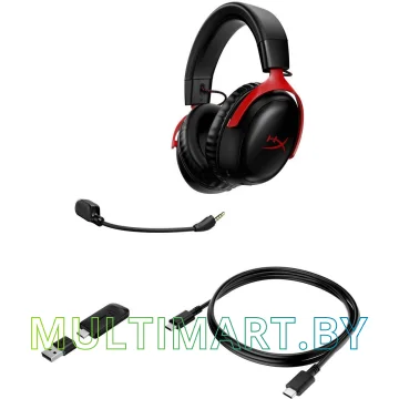 Наушники HyperX Cloud III Wireless (черный/красный) картинка 7